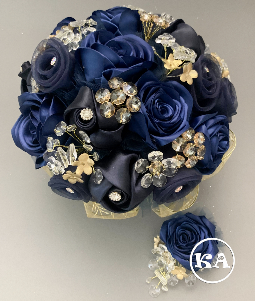 a-0030 navy blue with gold