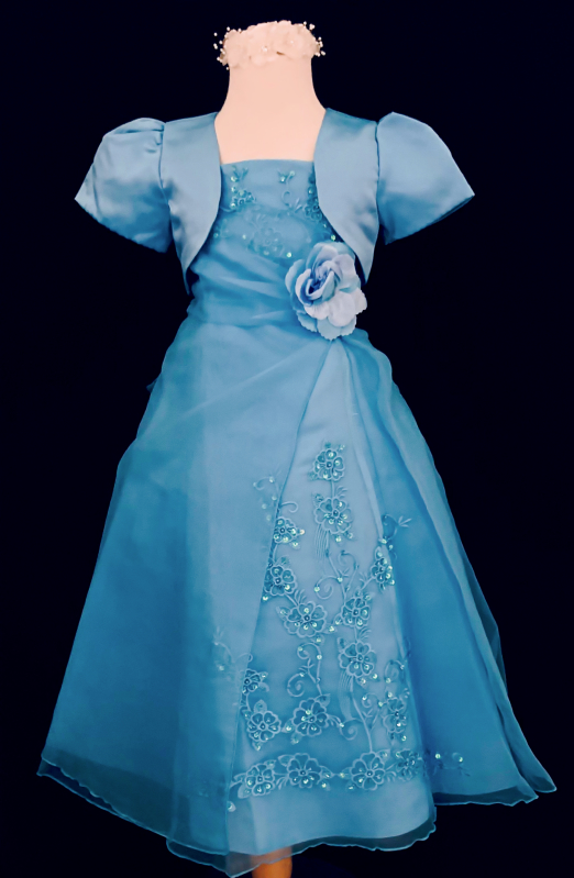 609 girl dress bahama blue