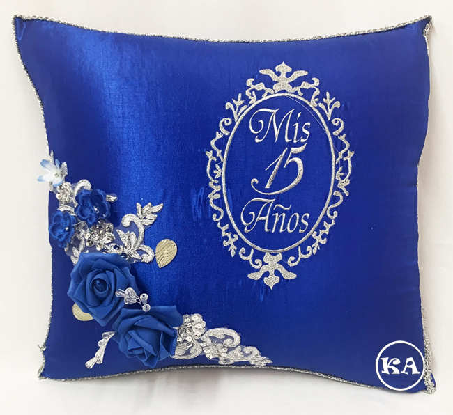 kc-365 quinceanera pillow royal blue