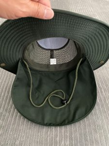 Mesh Hat with Neck Flap Olive 